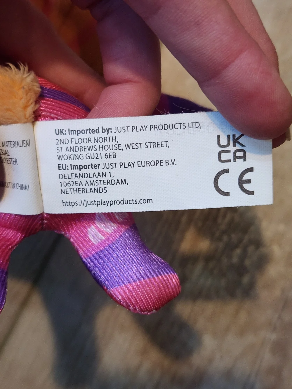 Plush Cat Toy Pair - Pink & White Colorful Superhero Cats